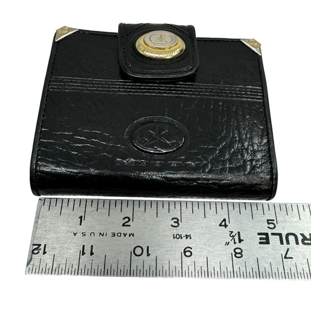 Mitty Wallet Women’s Purse Pouch Brazilian Leather Black Gold Buckle Western - Picture 10 of 16